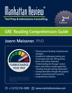GRE Reading Comprehension Guide